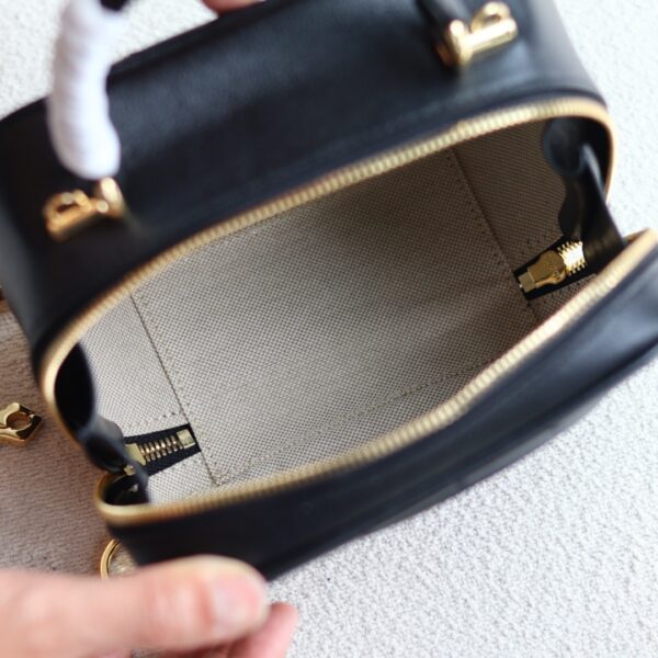 1:1 Replica GUCCI BLONDIE TOP HANDLE BAG P BLACK LEATHER Exclusive For Women 744434 1IV0G 1000