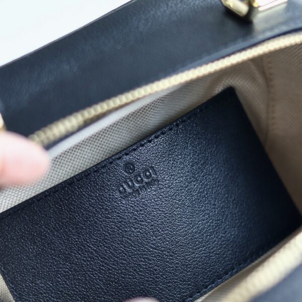 1:1 Replica GUCCI BLONDIE TOP HANDLE BAG P BLACK LEATHER Exclusive For Women 744434 1IV0G 1000