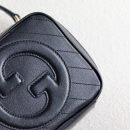 1:1 Replica GUCCI BLONDIE TOP HANDLE BAG P BLACK LEATHER Exclusive For Women 744434 1IV0G 1000