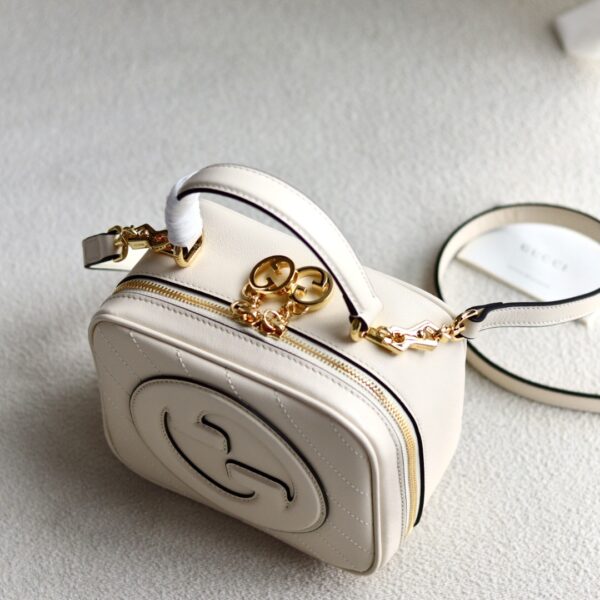 1:1 Replica GUCCI BLONDIE TOP HANDLE BAG P White leather Exclusive For Women 744434 1IV0G 9022