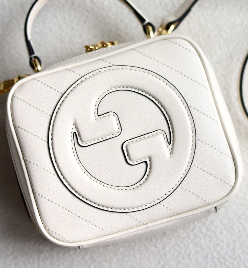 1:1 Replica GUCCI BLONDIE TOP HANDLE BAG P White leather Exclusive For Women 744434 1IV0G 9022