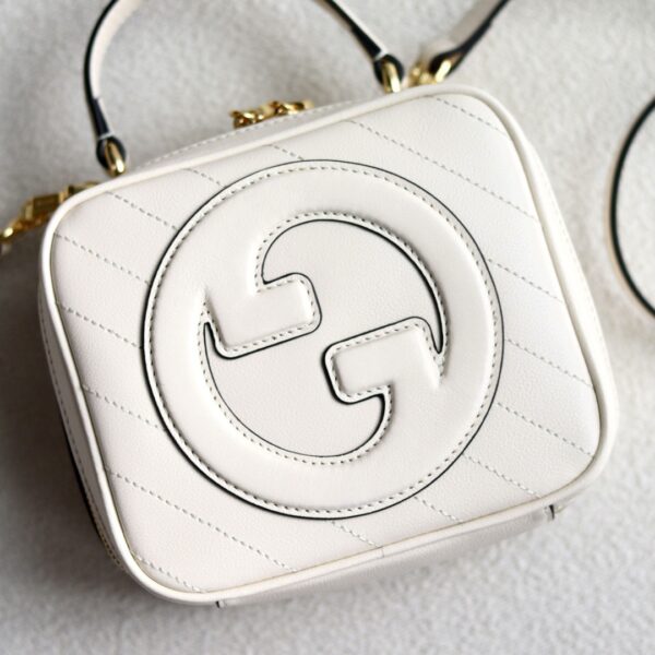 1:1 Replica GUCCI BLONDIE TOP HANDLE BAG P White leather Exclusive For Women 744434 1IV0G 9022