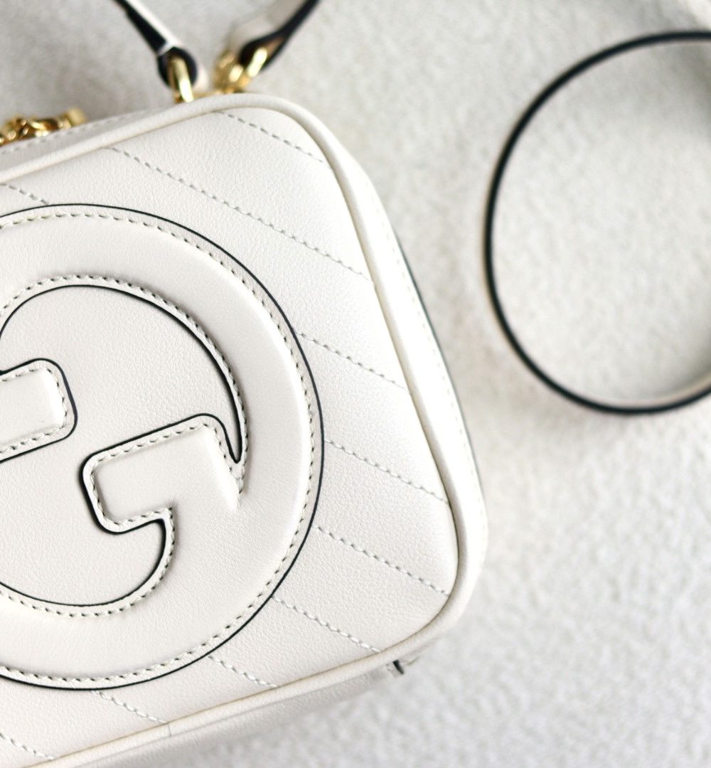 1:1 Replica GUCCI BLONDIE TOP HANDLE BAG P White leather Exclusive For Women 744434 1IV0G 9022