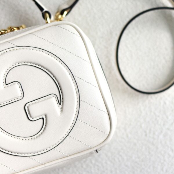 1:1 Replica GUCCI BLONDIE TOP HANDLE BAG P White leather Exclusive For Women 744434 1IV0G 9022
