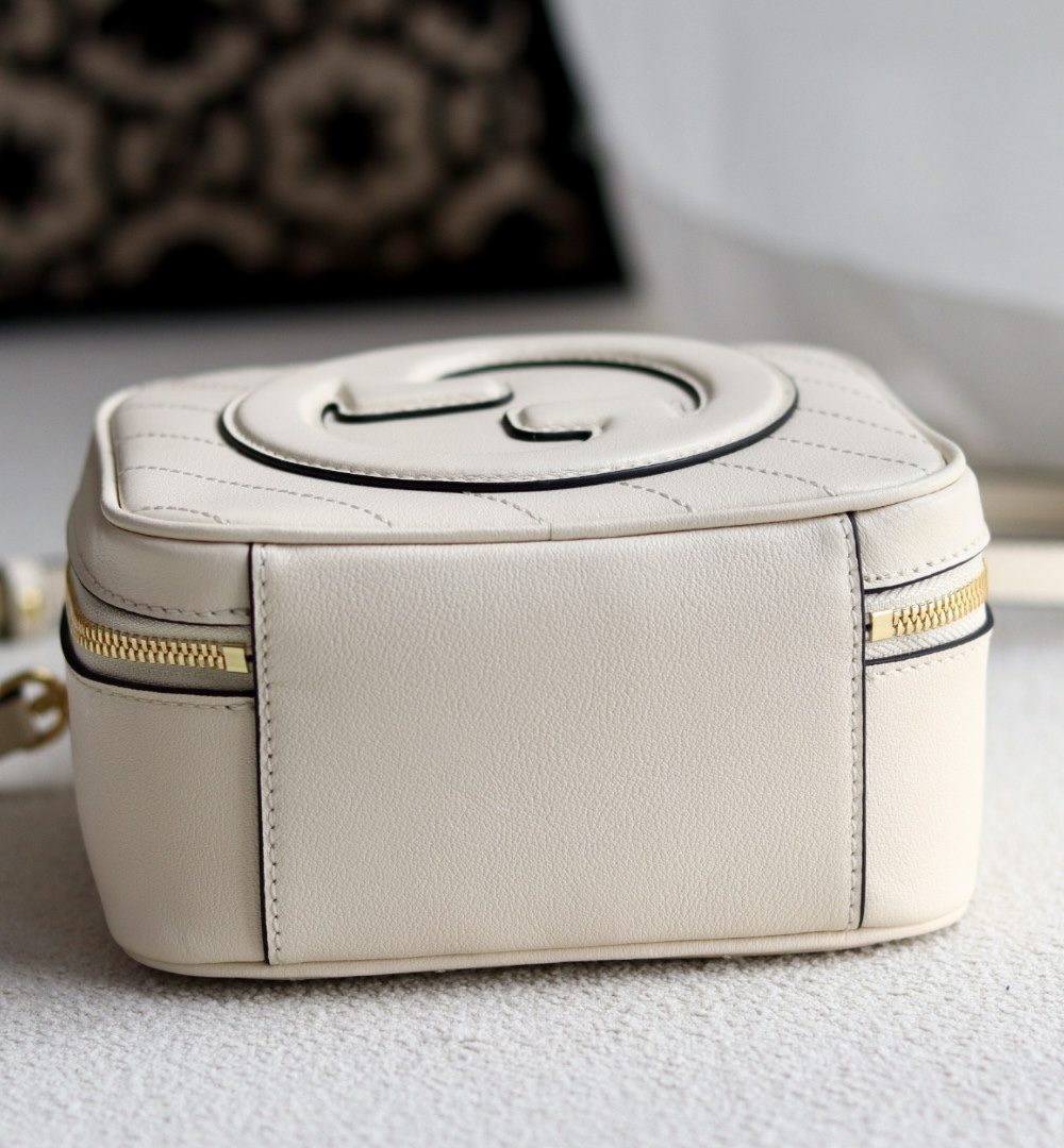 1:1 Replica GUCCI BLONDIE TOP HANDLE BAG P White leather Exclusive For Women 744434 1IV0G 9022