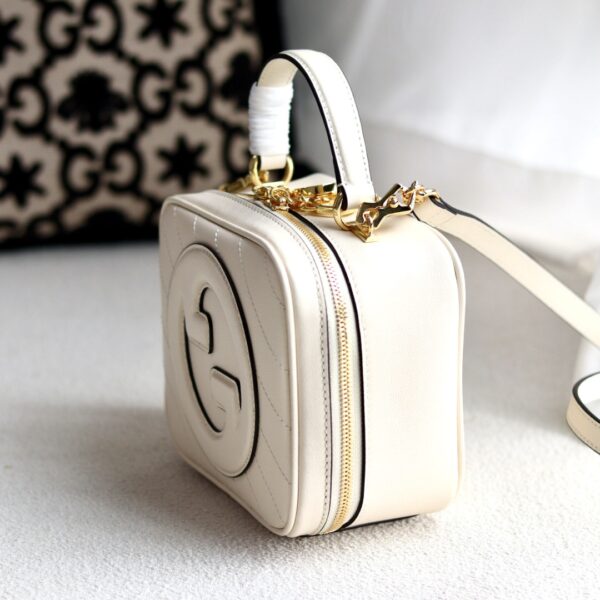 1:1 Replica GUCCI BLONDIE TOP HANDLE BAG P White leather Exclusive For Women 744434 1IV0G 9022