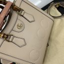 1:1 Replica GUCCI DIANA SMALL TOTE BAG P Beige leather Exclusive For Women ‎702721