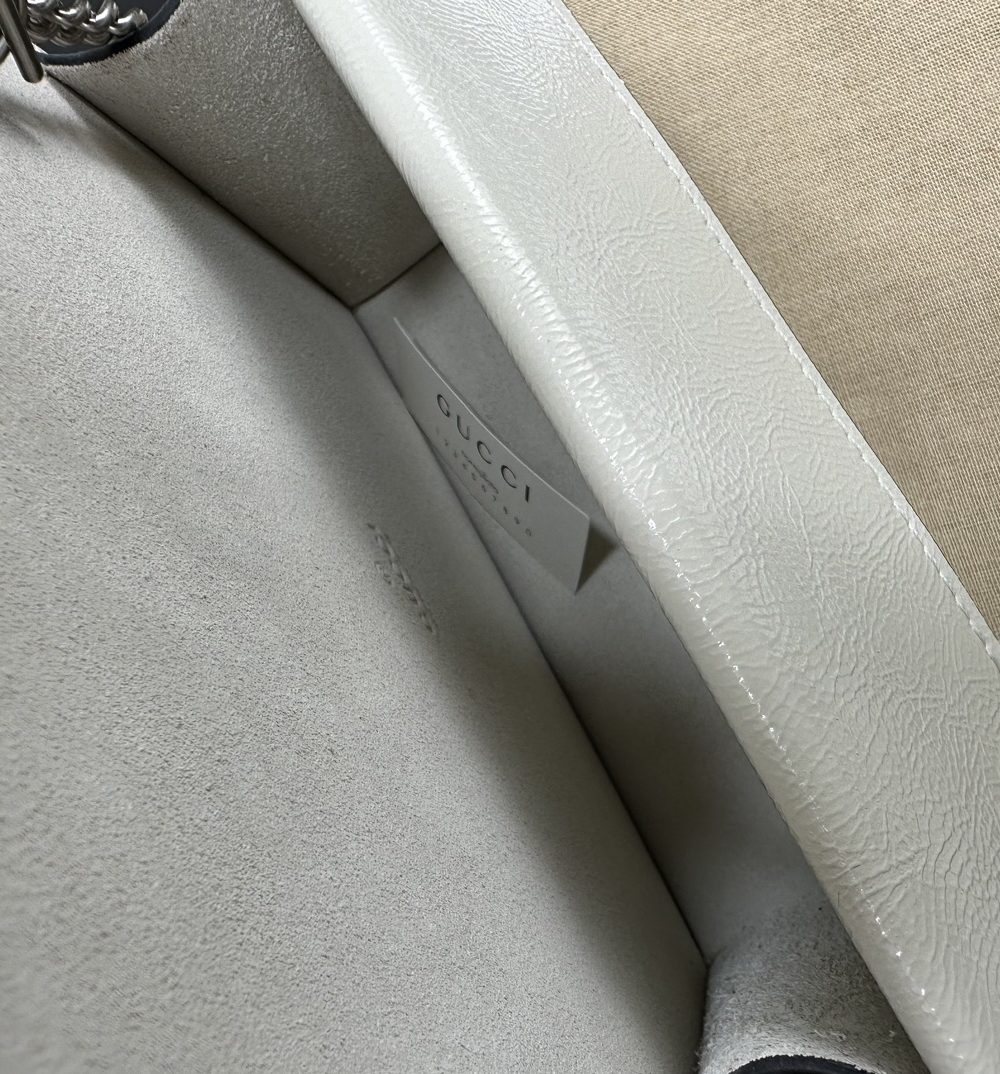 1:1 Replica GUCCI DIONYSUS SUPER MINI BAG P Light grey patent leather Exclusive For Women 795368 0AAA6 1712