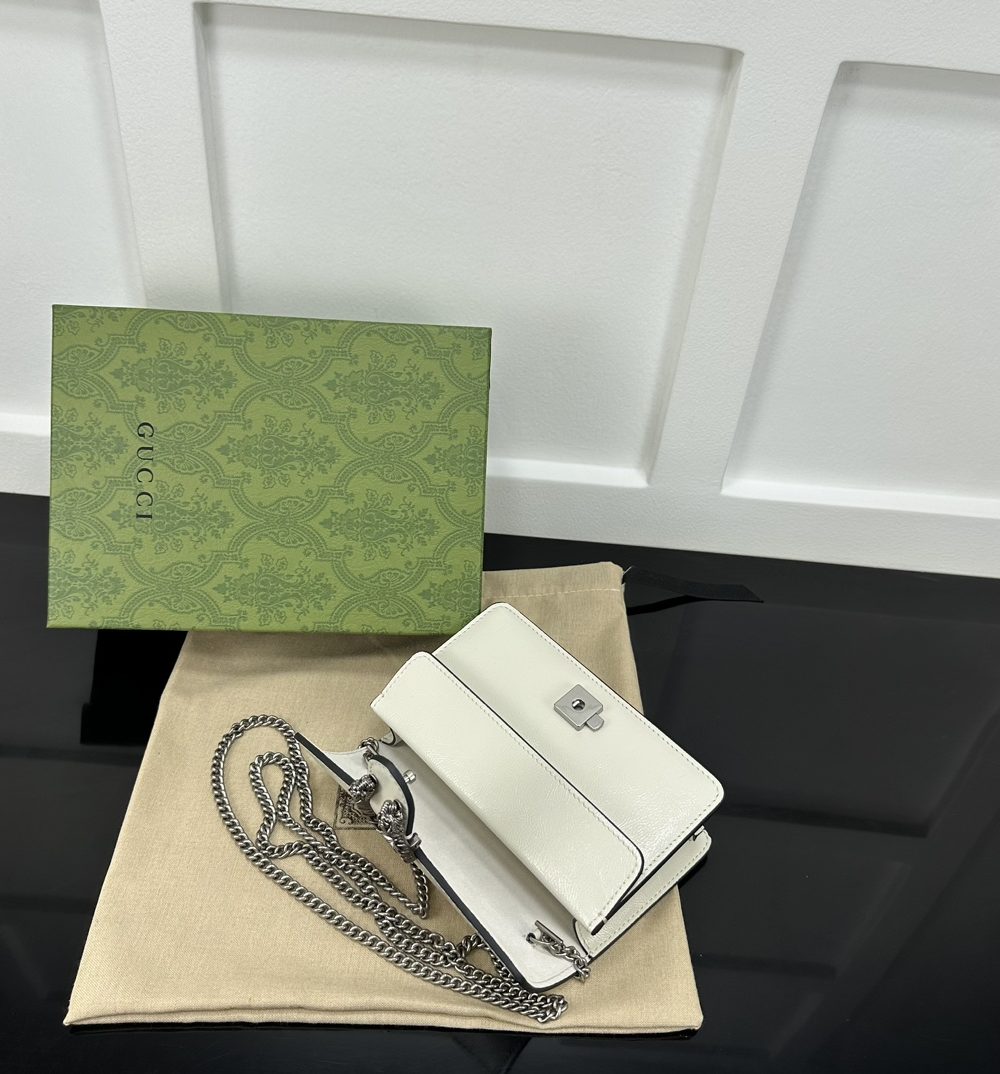 1:1 Replica GUCCI DIONYSUS SUPER MINI BAG P Light grey patent leather Exclusive For Women 795368 0AAA6 1712