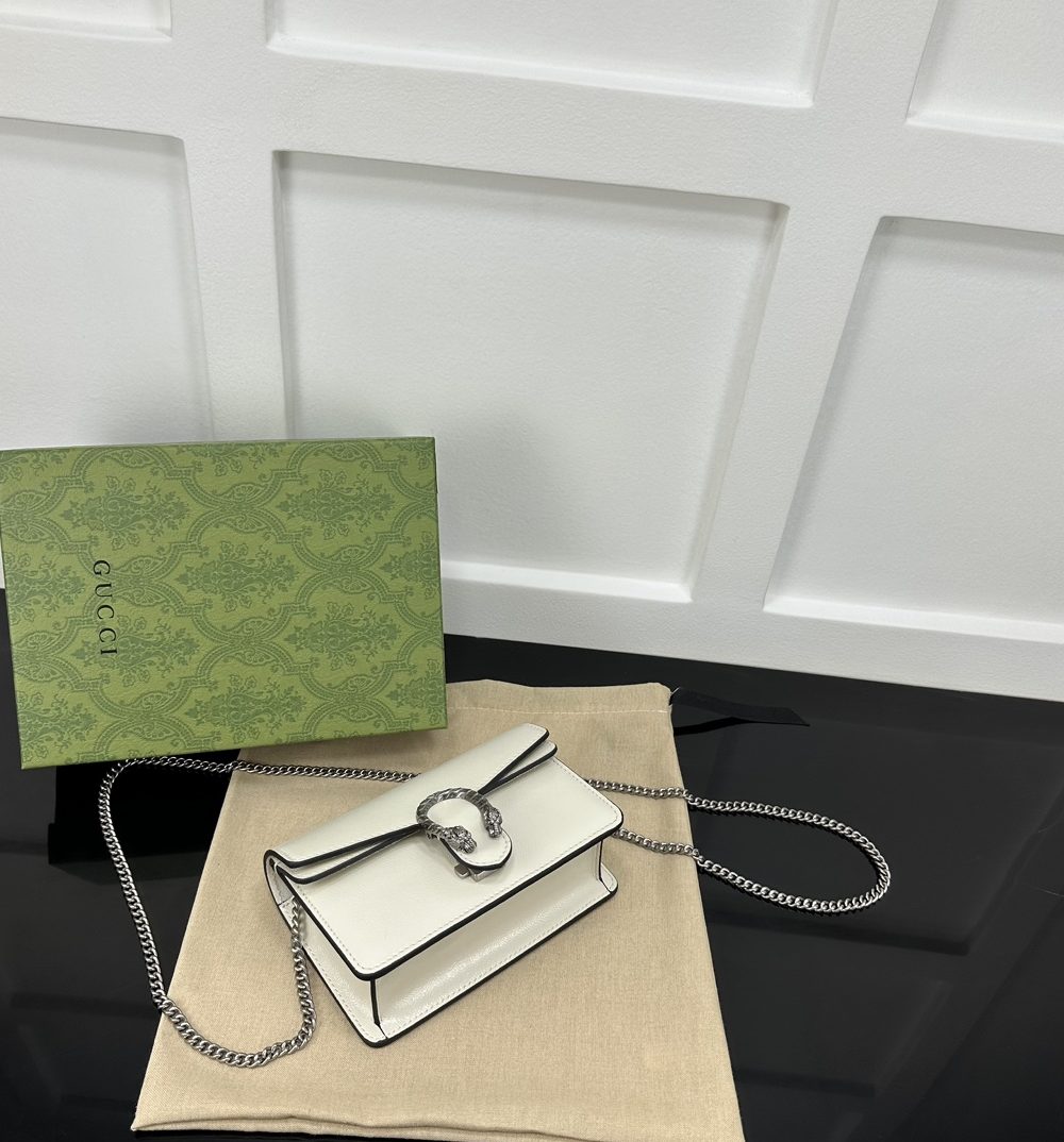 1:1 Replica GUCCI DIONYSUS SUPER MINI BAG P Light grey patent leather Exclusive For Women 795368 0AAA6 1712