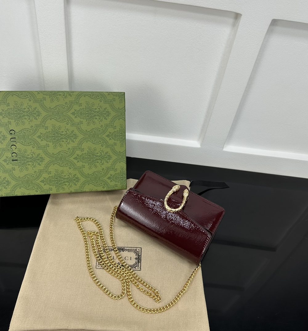 1:1 Replica GUCCI DIONYSUS SUPER MINI BAG P Red patent leather Exclusive For Women 795368 0AAA8 6207