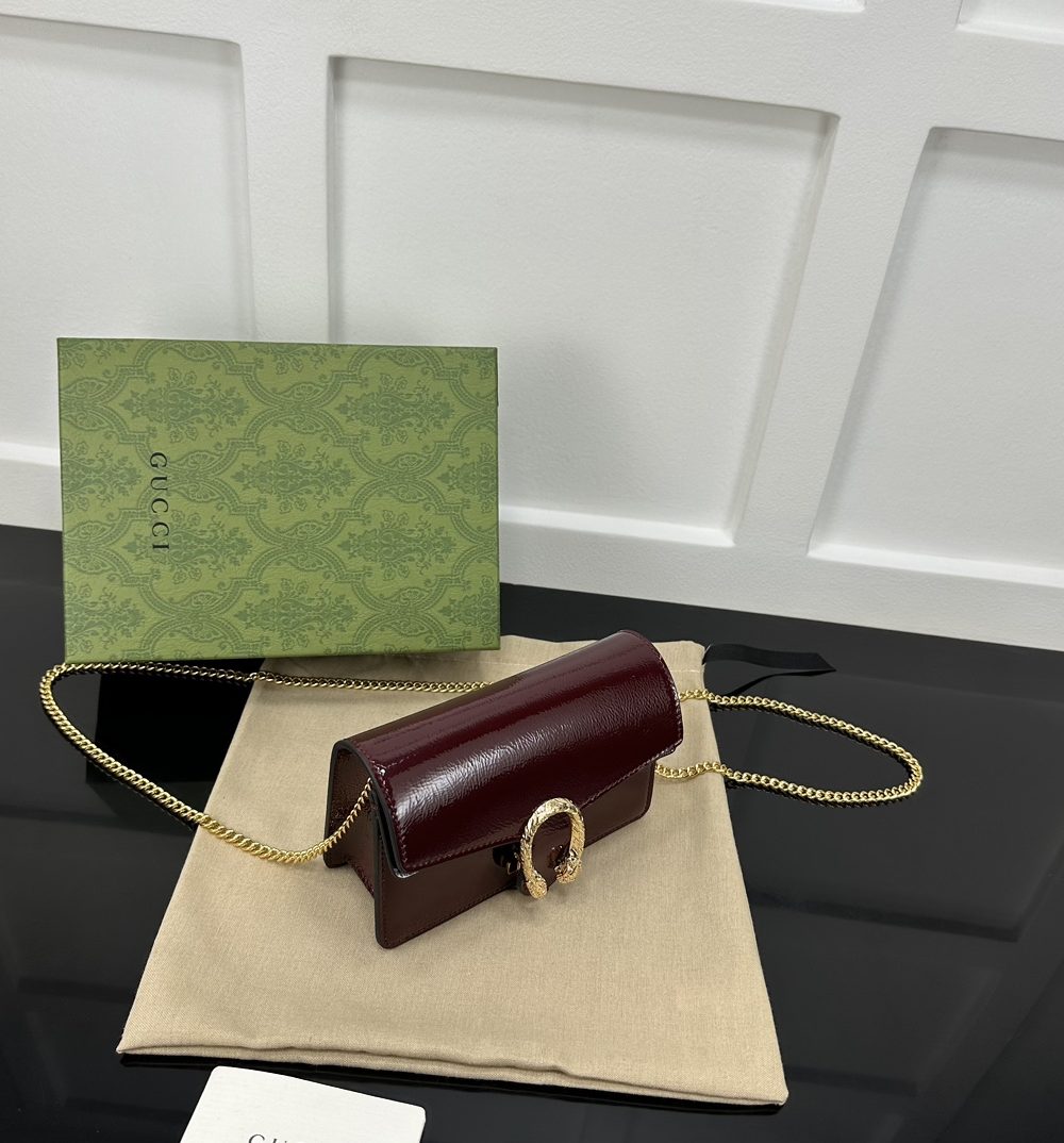 1:1 Replica GUCCI DIONYSUS SUPER MINI BAG P Red patent leather Exclusive For Women 795368 0AAA8 6207