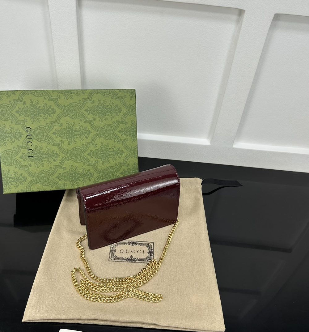 1:1 Replica GUCCI DIONYSUS SUPER MINI BAG P Red patent leather Exclusive For Women 795368 0AAA8 6207