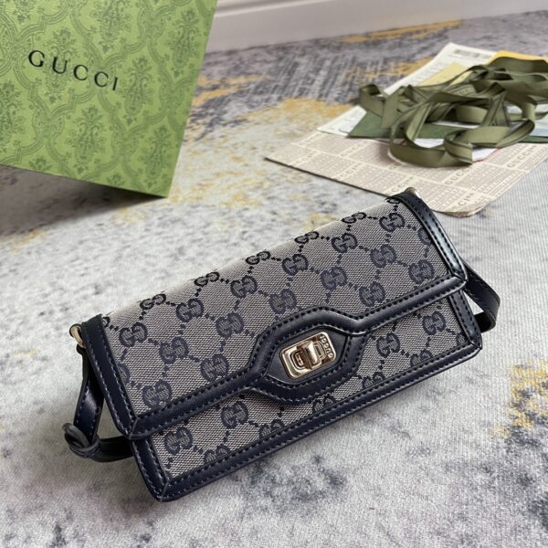 1:1 Replica GUCCI LUCE MINI SHOULDER BAG P Beige and blue Original GG canvas Exclusive For Women 790038 FADHW 4064