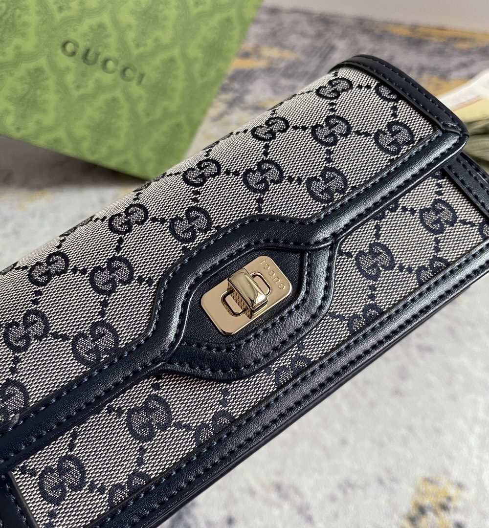 1:1 Replica GUCCI LUCE MINI SHOULDER BAG P Beige and blue Original GG canvas Exclusive For Women 790038 FADHW 4064