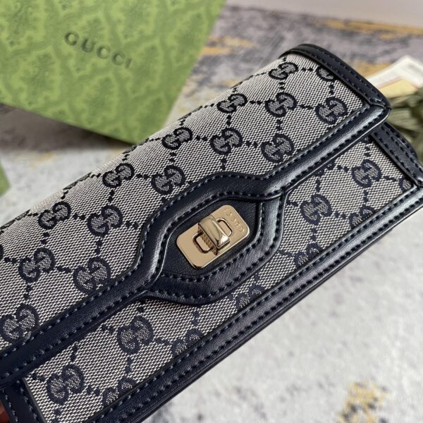 1:1 Replica GUCCI LUCE MINI SHOULDER BAG P Beige and blue Original GG canvas Exclusive For Women 790038 FADHW 4064