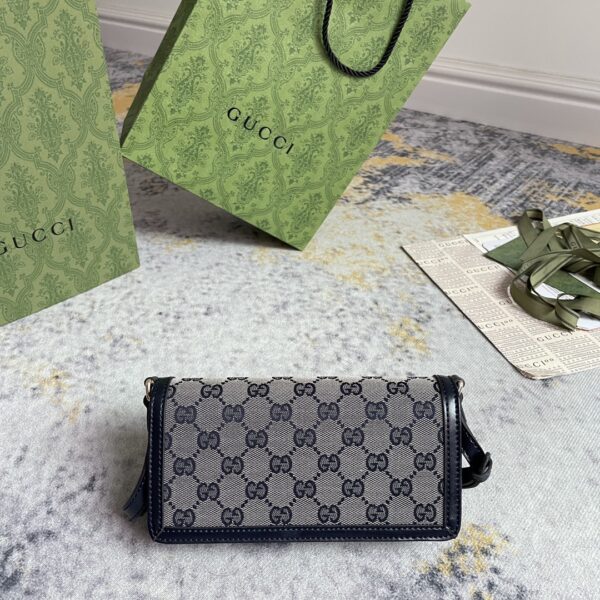 1:1 Replica GUCCI LUCE MINI SHOULDER BAG P Beige and blue Original GG canvas Exclusive For Women 790038 FADHW 4064