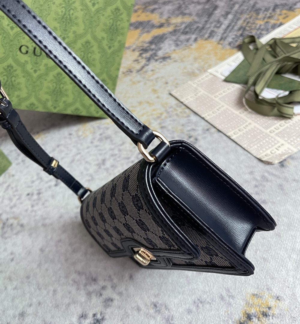 1:1 Replica GUCCI LUCE MINI SHOULDER BAG P Beige and blue Original GG canvas Exclusive For Women 790038 FADHW 4064