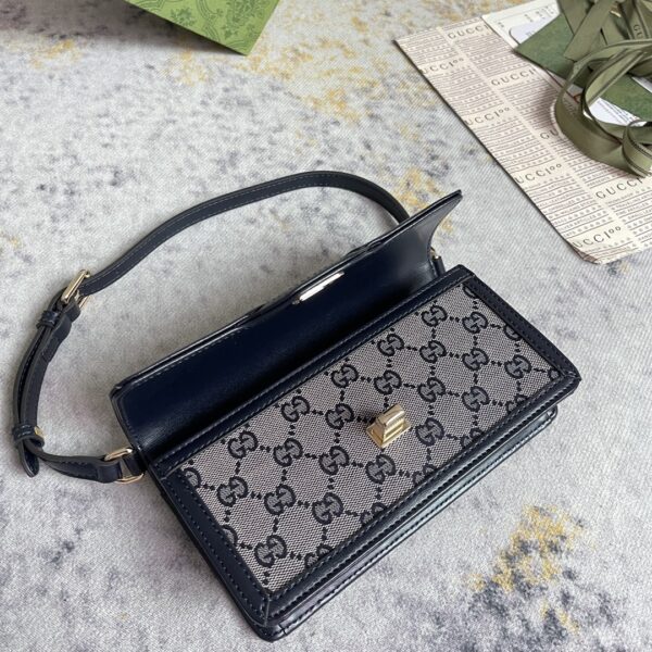 1:1 Replica GUCCI LUCE MINI SHOULDER BAG P Beige and blue Original GG canvas Exclusive For Women 790038 FADHW 4064