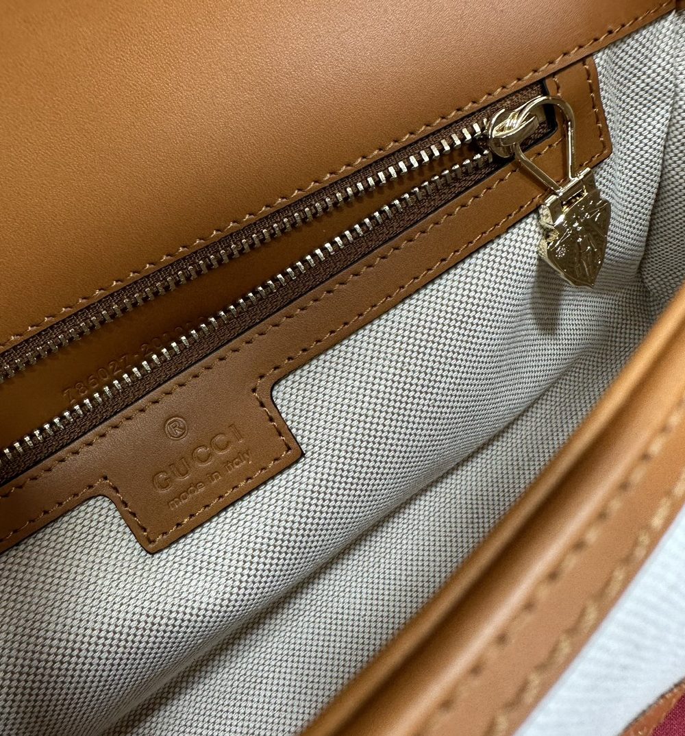 1:1 Replica GUCCI LUCE SMALL SHOULDER BAG Brown And White Canvas Exclusive For Women 786027 FADGF 9041