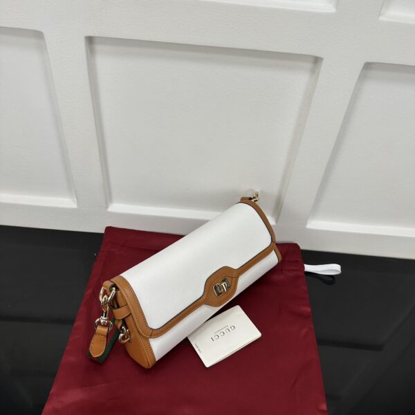 1:1 Replica GUCCI LUCE SMALL SHOULDER BAG Brown And White Canvas Exclusive For Women 786027 FADGF 9041