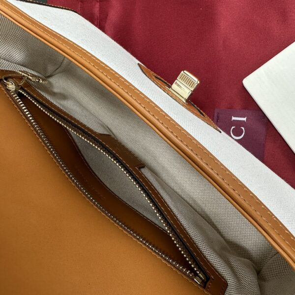 1:1 Replica GUCCI LUCE SMALL SHOULDER BAG Brown And White Canvas Exclusive For Women 786027 FADGF 9041