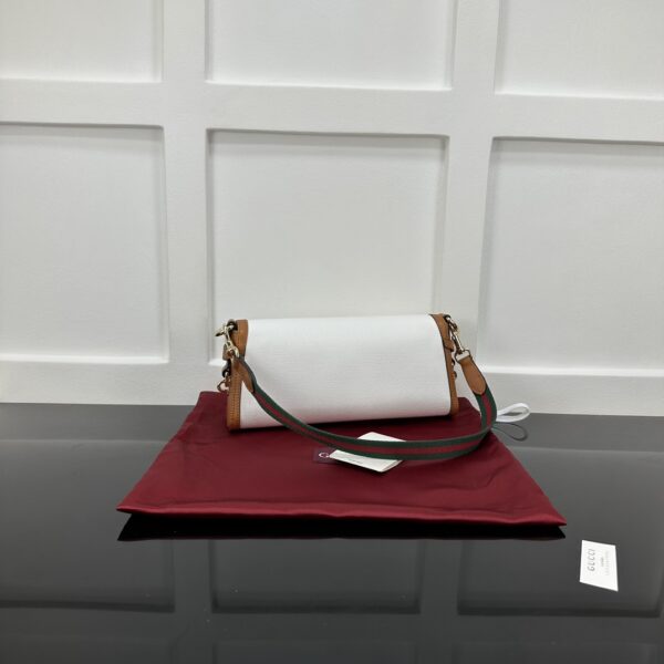 1:1 Replica GUCCI LUCE SMALL SHOULDER BAG Brown And White Canvas Exclusive For Women 786027 FADGF 9041