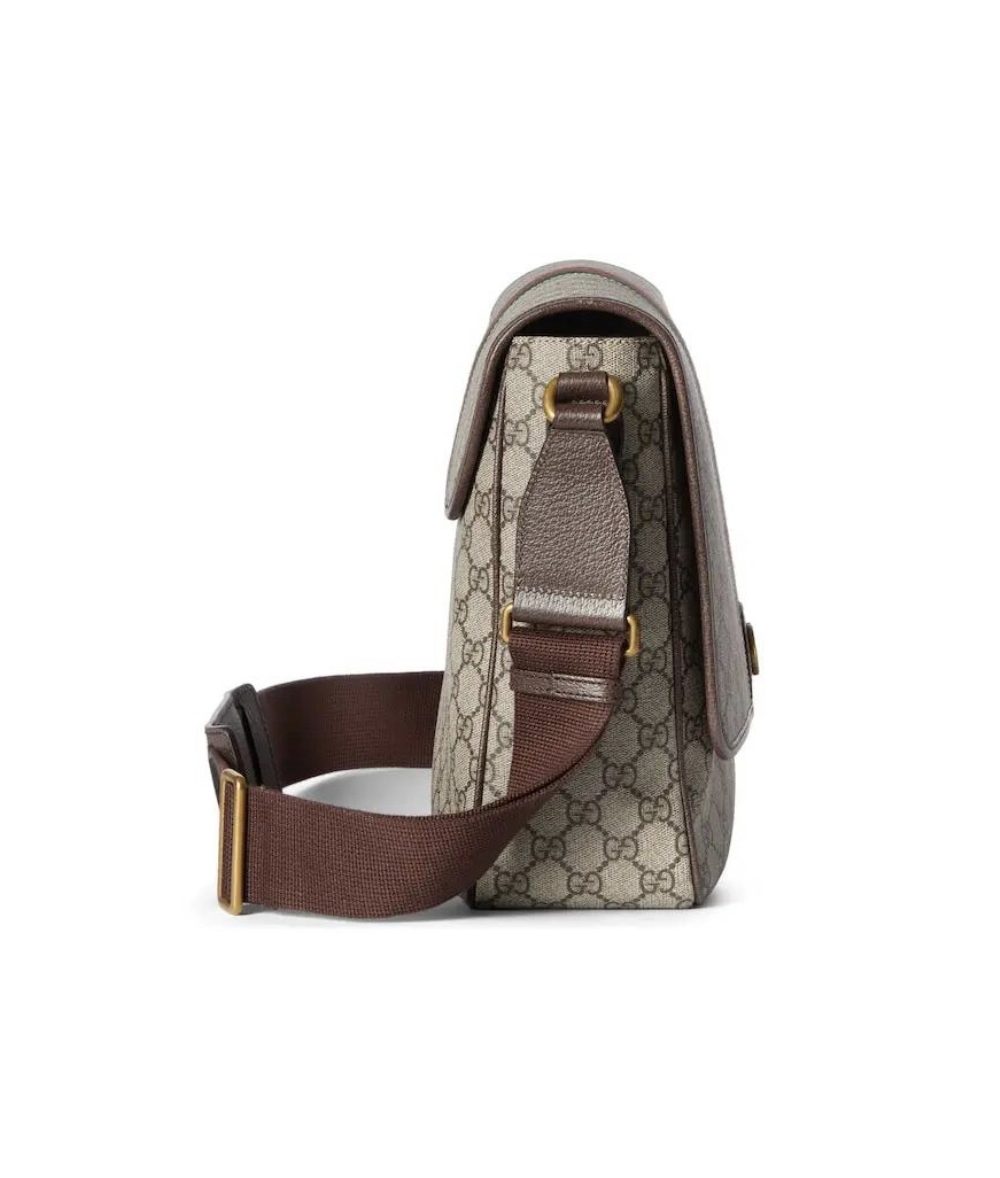 1:1 Replica GUCCI OPHIDIA GG LARGE CROSSBODY BAG P Beige and ebony GG Supreme canvas Exclusive For Women 792119 FACJQ 9741
