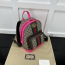 1:1 Replica GUCCI OPHIDIA GG SMALL BACKPACK P Beige and ebony GG Supreme canvas Exclusive For Women 547965 FADID 9762
