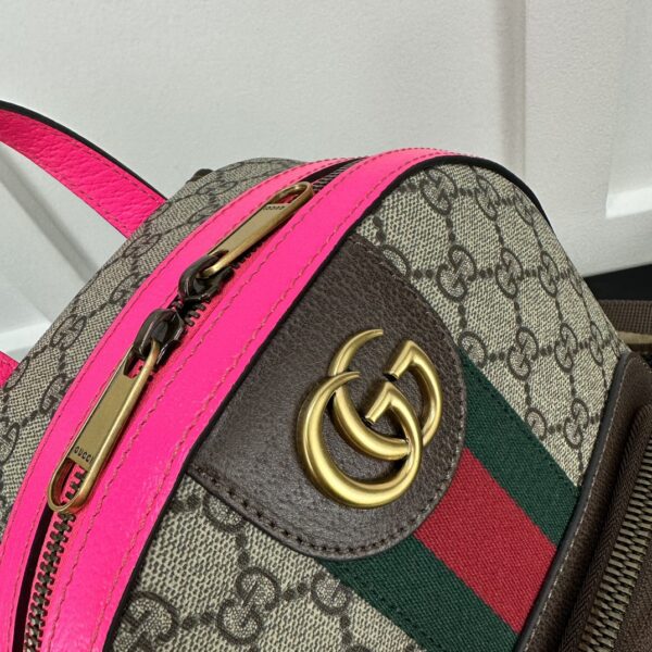 1:1 Replica GUCCI OPHIDIA GG SMALL BACKPACK P Beige and ebony GG Supreme canvas Exclusive For Women 547965 FADID 9762