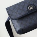 1:1 Replica GUCCI OPHIDIA GG SMALL BELT BAG P Blue and black GG Supreme canvas Exclusive For Women 752597 2ZGMN 8441