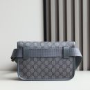 1:1 Replica GUCCI OPHIDIA GG SMALL BELT BAG P Grey and black GG Supreme canvas Exclusive For Women 752597 2ZGMN 8576