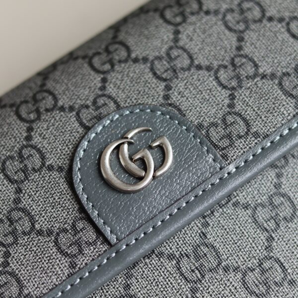 1:1 Replica GUCCI OPHIDIA GG SMALL BELT BAG P Grey and black GG Supreme canvas Exclusive For Women 752597 2ZGMN 8576