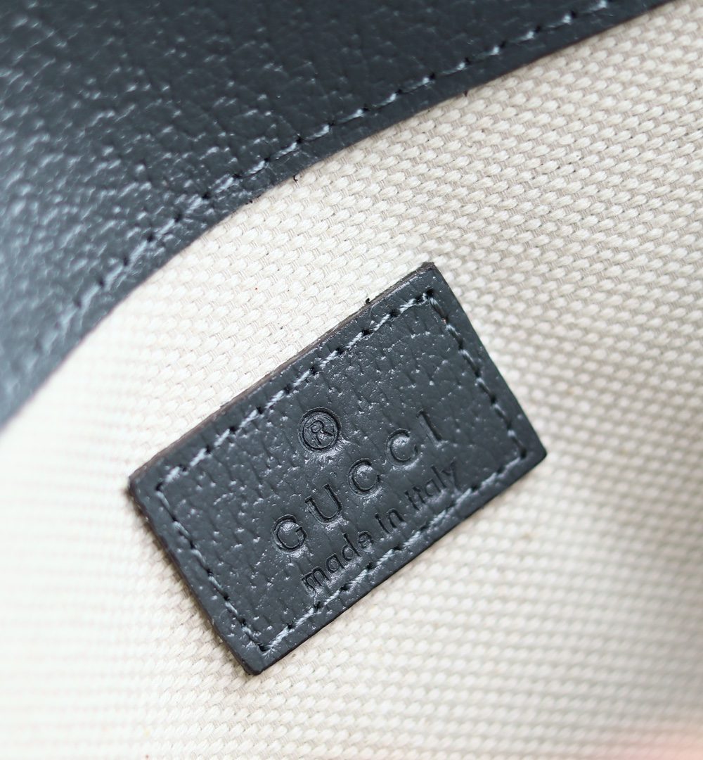 1:1 Replica GUCCI OPHIDIA GG SMALL BELT BAG P Grey and black GG Supreme canvas Exclusive For Women 752597 2ZGMN 8576