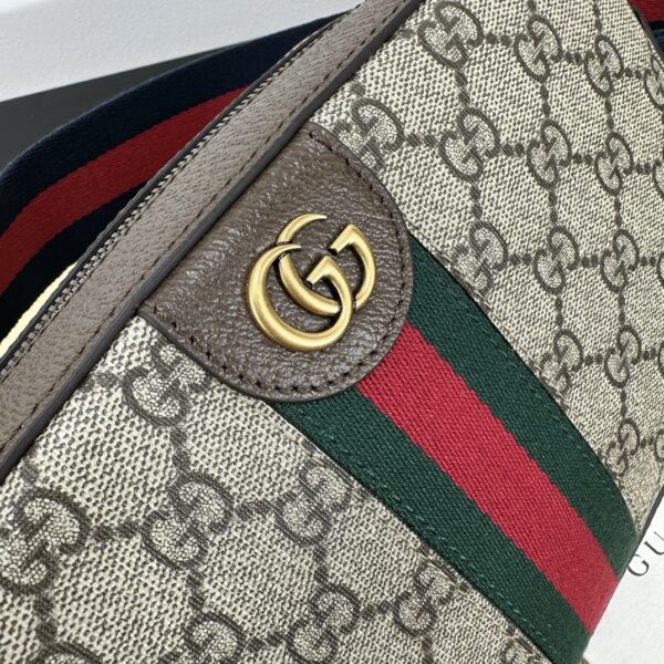 1:1 Replica GUCCI OPHIDIA GG SMALL CROSSBODY BAG P Beige and ebony GG Supreme canvas Exclusive For Women 752591 FACFW 8920