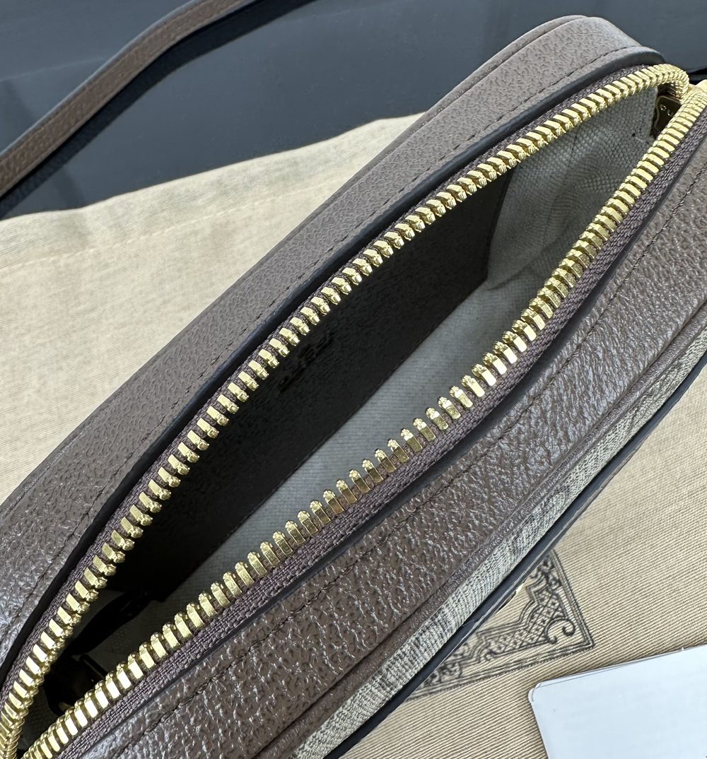 1:1 Replica OPHIDIA GG SUPER MINI SHOULDER BAG P Beige and ebony GG Supreme canvas Exclusive For Women 772311 K9GSG 8367
