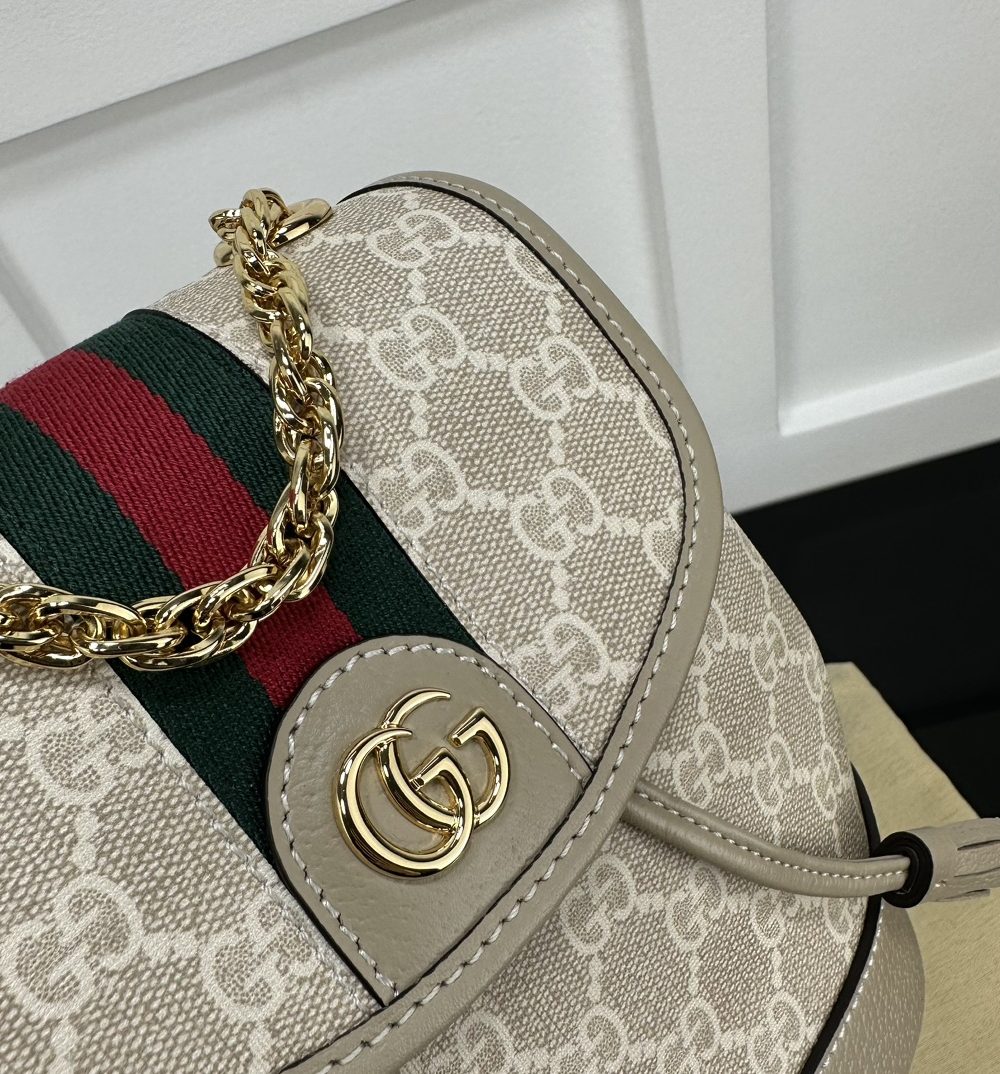 1:1 Replica GUCCI OPHIDIA MINI BACKPACK P grey Exclusive For Women 795221