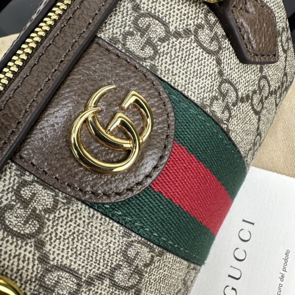 1:1 Replica GUCCI OPHIDIA SUPER MINI BAG P Beige and ebony GG Supreme canvas Exclusive For Women ‎781490 96IWG 8745
