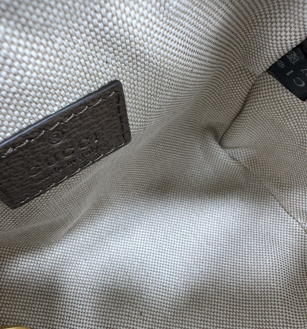 1:1 Replica GUCCI OPHIDIA SUPER MINI BAG P Beige and ebony GG Supreme canvas Exclusive For Women 781490 96IWG 8745