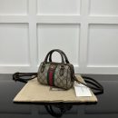 1:1 Replica GUCCI OPHIDIA SUPER MINI BAG P Beige and ebony GG Supreme canvas Exclusive For Women ‎781490 96IWG 8745