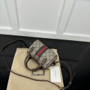1:1 Replica GUCCI OPHIDIA SUPER MINI BAG P Beige and ebony GG Supreme canvas Exclusive For Women ‎781490 96IWG 8745