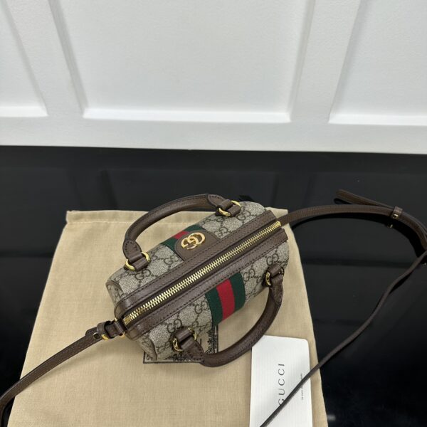 1:1 Replica GUCCI OPHIDIA SUPER MINI BAG P Beige and ebony GG Supreme canvas Exclusive For Women ‎781490 96IWG 8745