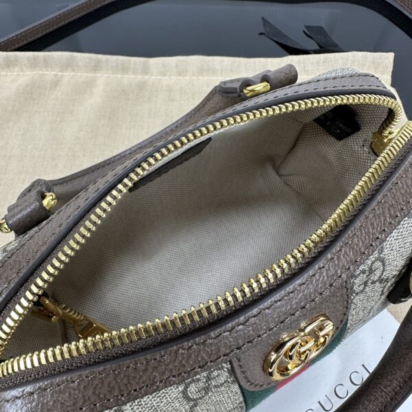1:1 Replica GUCCI OPHIDIA SUPER MINI BAG P Beige and ebony GG Supreme canvas Exclusive For Women ‎781490 96IWG 8745
