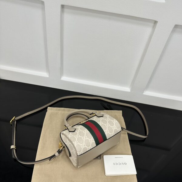 1:1 Replica GUCCI OPHIDIA SUPER MINI BAG P Beige and oatmeal GG Supreme canvas Exclusive For Women ‎781490 UULAG 9643