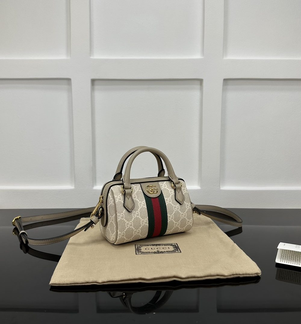 1:1 Replica GUCCI OPHIDIA SUPER MINI BAG P Beige and oatmeal GG Supreme canvas Exclusive For Women 781490 UULAG 9643