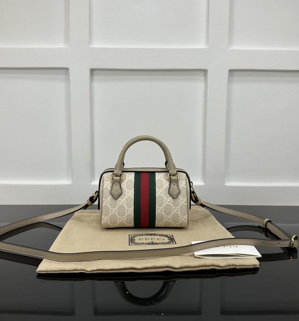 1:1 Replica GUCCI OPHIDIA SUPER MINI BAG P Beige and oatmeal GG Supreme canvas Exclusive For Women 781490 UULAG 9643