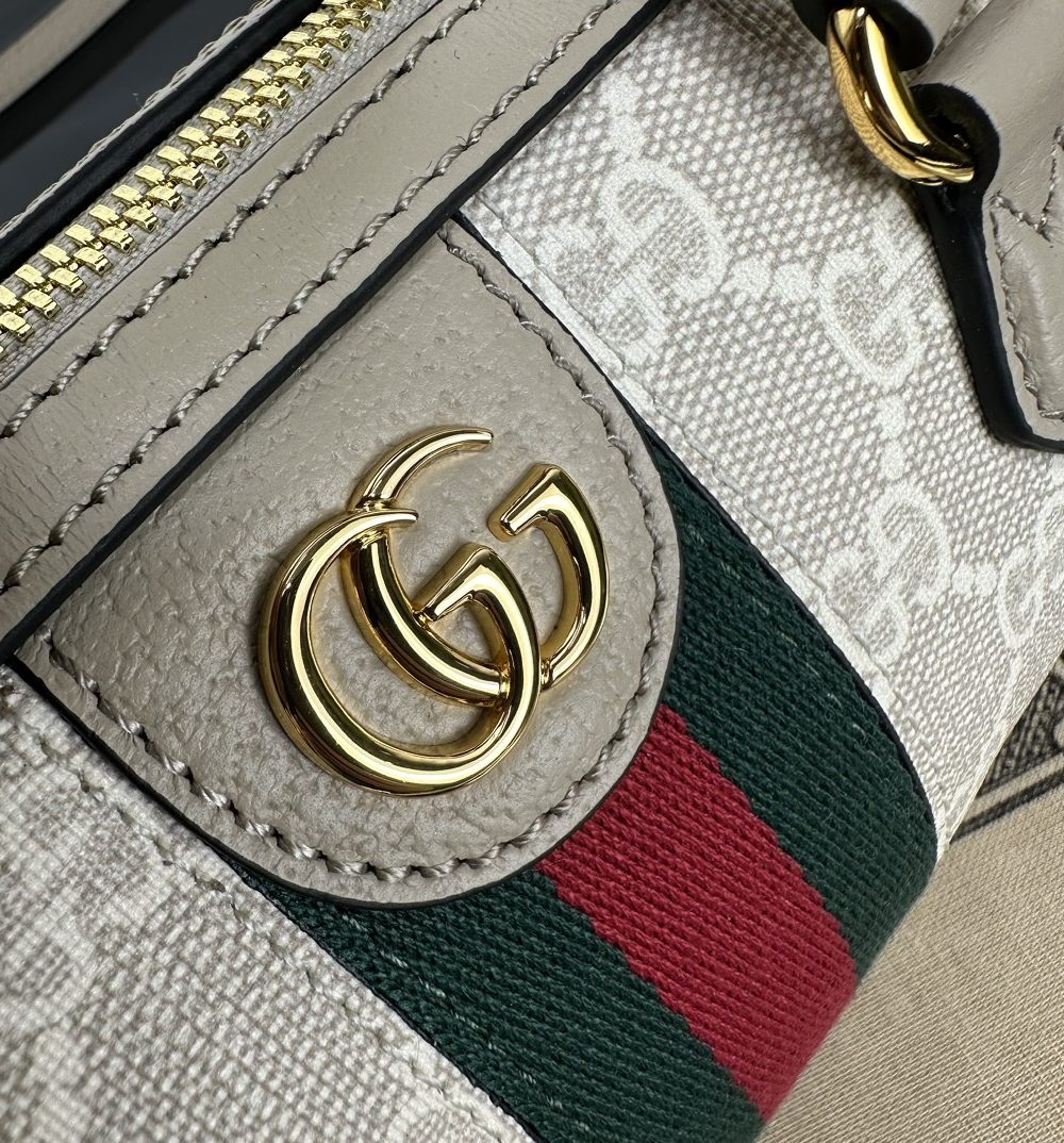 1:1 Replica GUCCI OPHIDIA SUPER MINI BAG P Beige and oatmeal GG Supreme canvas Exclusive For Women 781490 UULAG 9643