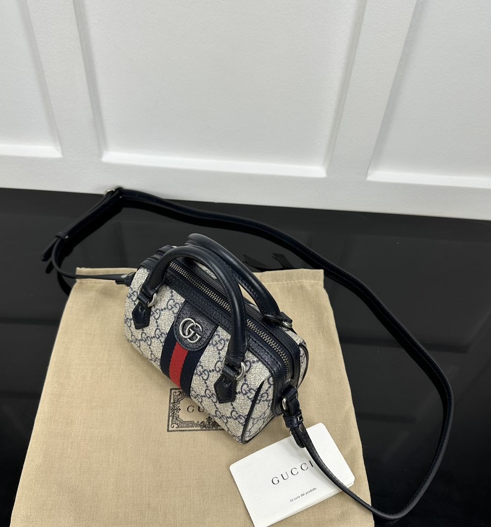 1:1 Replica GUCCI OPHIDIA SUPER MINI BAG P BLACK Exclusive For Women 781490