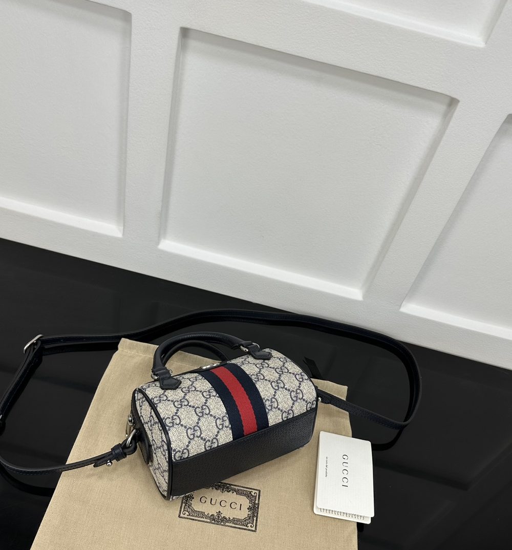 1:1 Replica GUCCI OPHIDIA SUPER MINI BAG P BLACK Exclusive For Women 781490