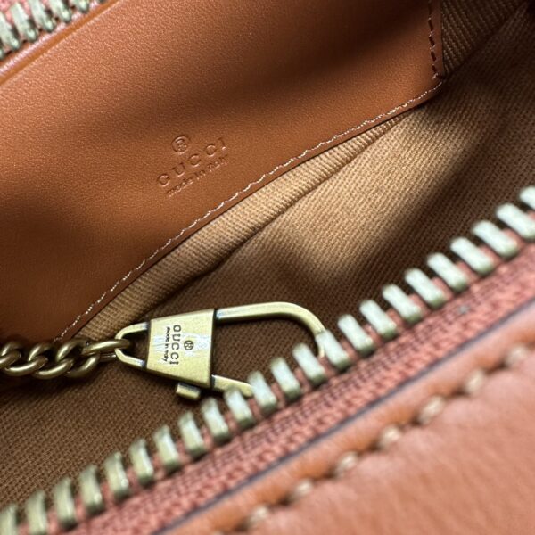 1:1 Replica GUCCI OPHIDIA SUPER MINI SHOULDER BAG P Pale blue and brown GG canvas Exclusive For Women 783124 FADAR 4941